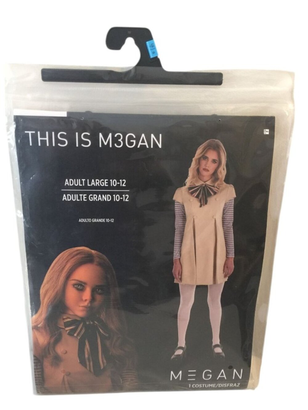 Universal Studios THIS IS M3GAN Adult Large 10-12 Costume Dress with Bow Tights